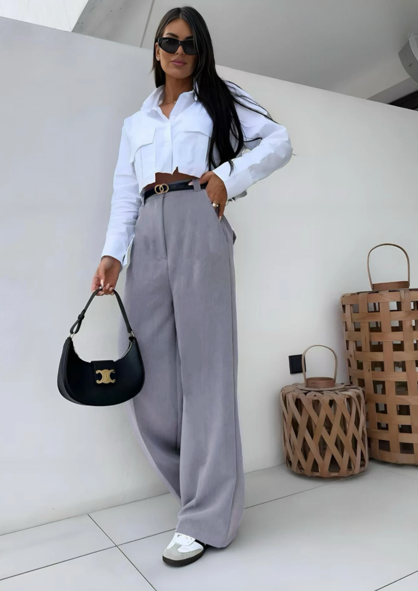 Broek AVA GRIJS